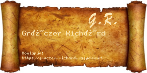 Gráczer Richárd névjegykártya